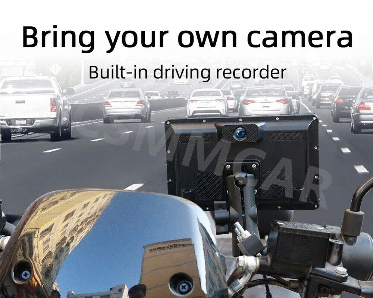 7in Touch Screen Monitor Dash Cam for Navigator Wireless CarPlay Fit For Motorcycles n