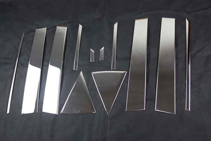 Door Pillar Post Panel Trims Window Cover For 16-2022 for Lexus RX350 RX450H Chrome