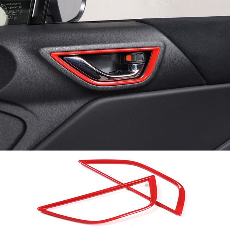 Red ABS Inner Door Handle Bowl Trim 2Pcs Fit for Toyota GR86/ for Subaru BRZ 2022-23