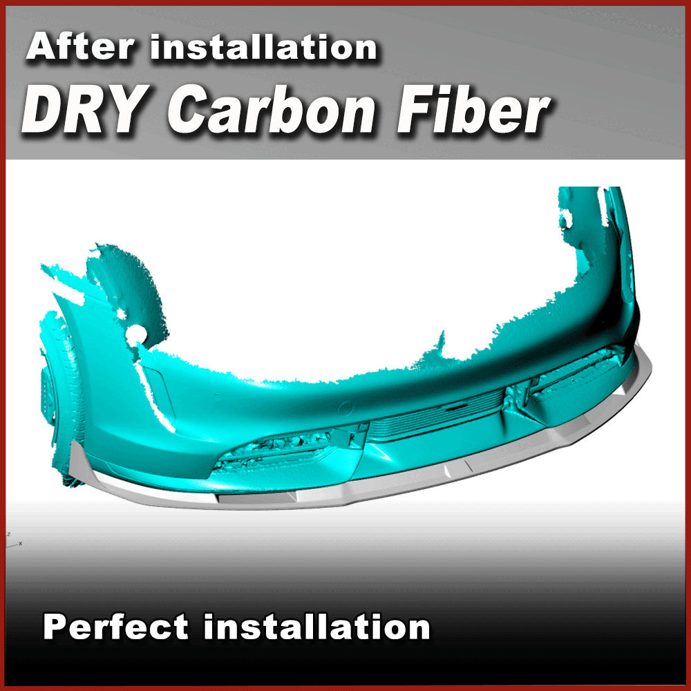 for Porsche Taycan Turbo 9J1 Sedan 2019UP DRY CARBON Front Bumper Lip Spoiler