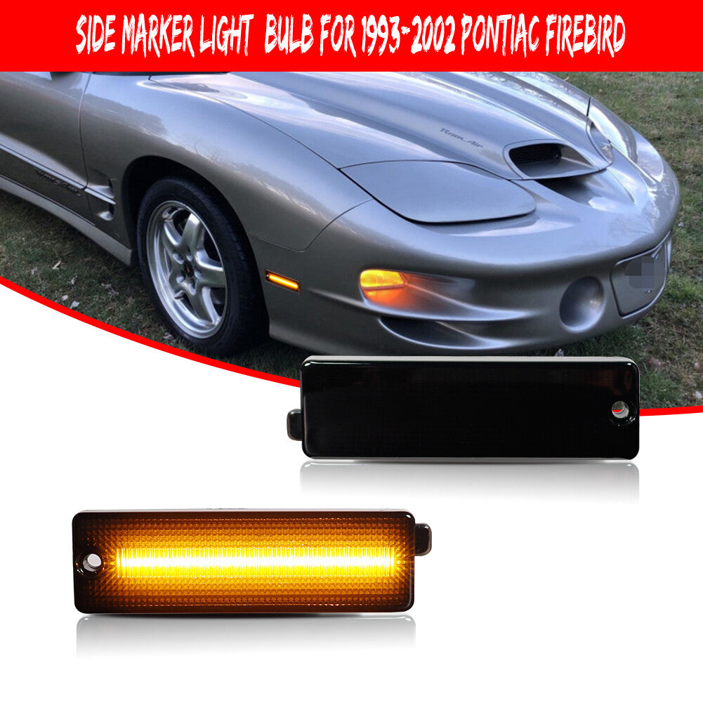 Smoked bright amber LED light suitable for 98-02 for Pontiac Firebird front marker light- v