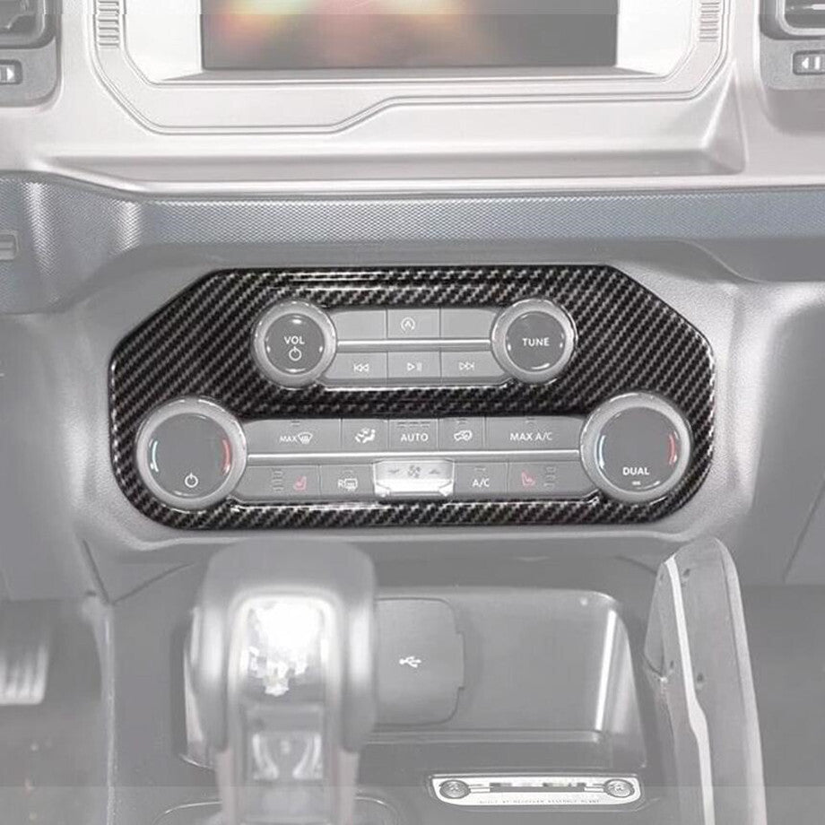 For 2021-2024 Bronco Carbon Fiber Air Conditioning Switch Panel Cover Trim v