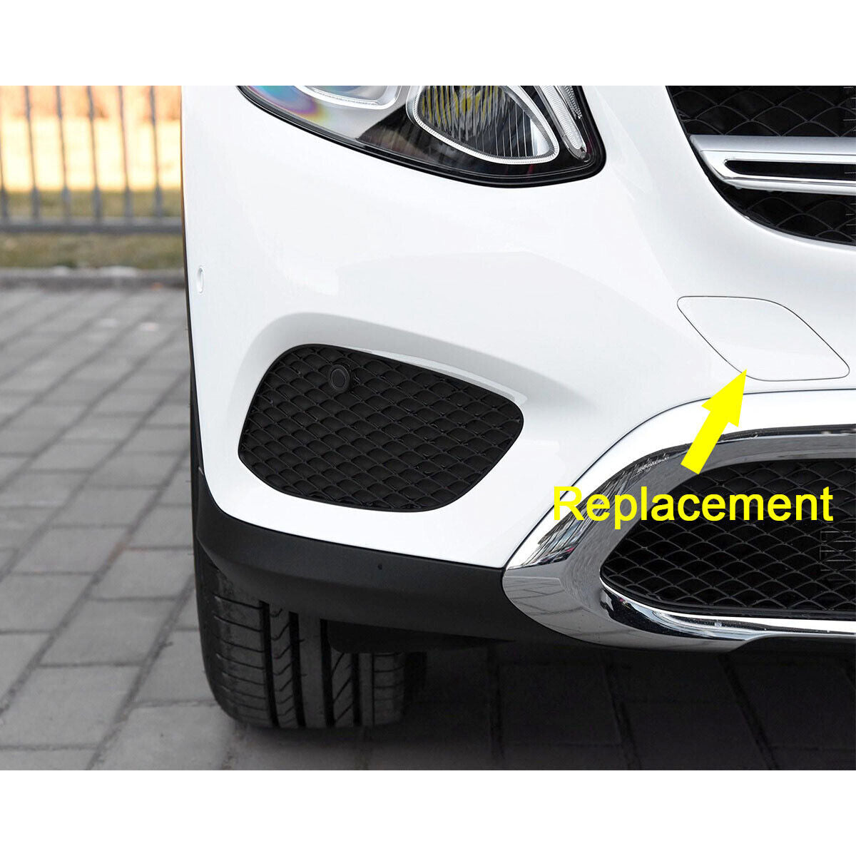 Front Bumper Tow Eye Cap Tow Hook Cover Fit For 2017-2019 for Mercedes X253 GLC300