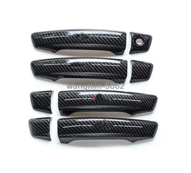for Audi A3 8V S3 2014-18 Carbon Fiber Look Door Handle protect Cover Trim 8PCS