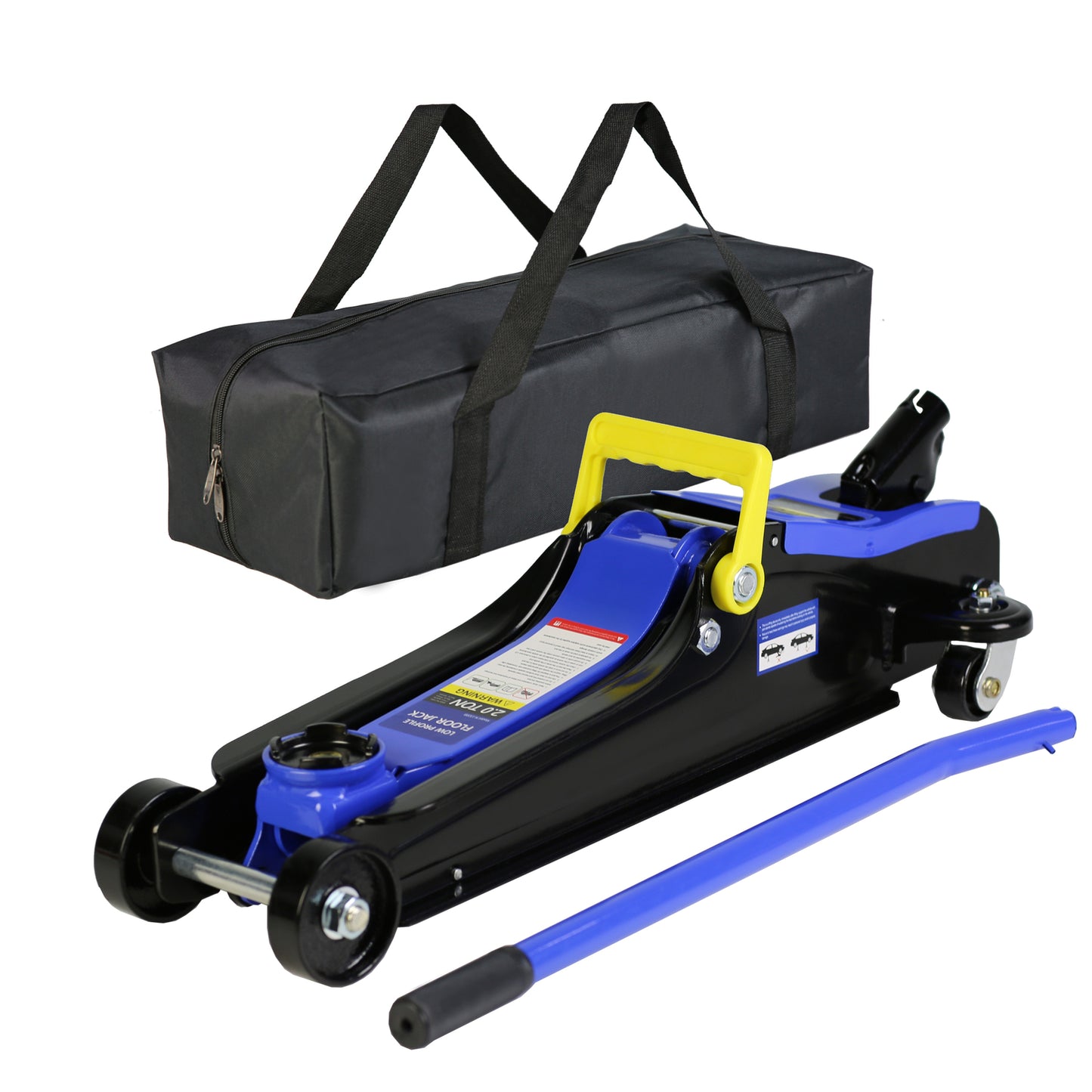 Heavy-duty floor jack, 2-ton low-profile steel floor jack, lifting and rapid lifting pump