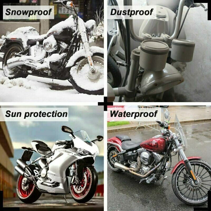 4XL Motorcycle Bike Cover Outdoor Rain UV Dust Waterproof Accessories Black