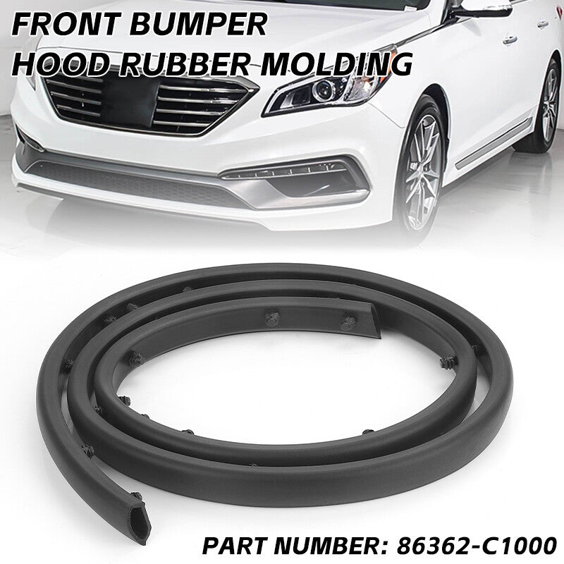 For 2015-2017 Sonata Front Grille Upper Rubber Molding Bumper Rubber Hood Strip