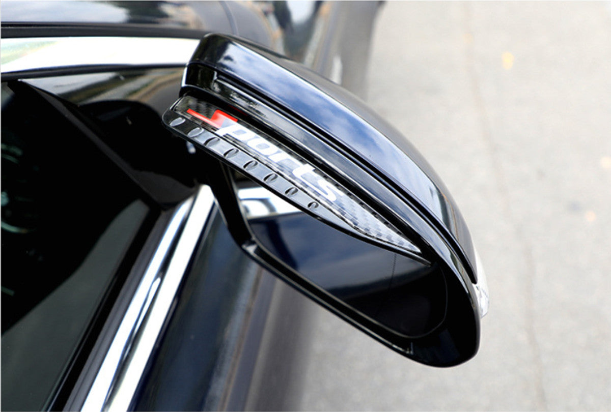 2PCS Sports PVC Car Rear View Side Mirror Rain Board Eyebrow Guard Sun Visor