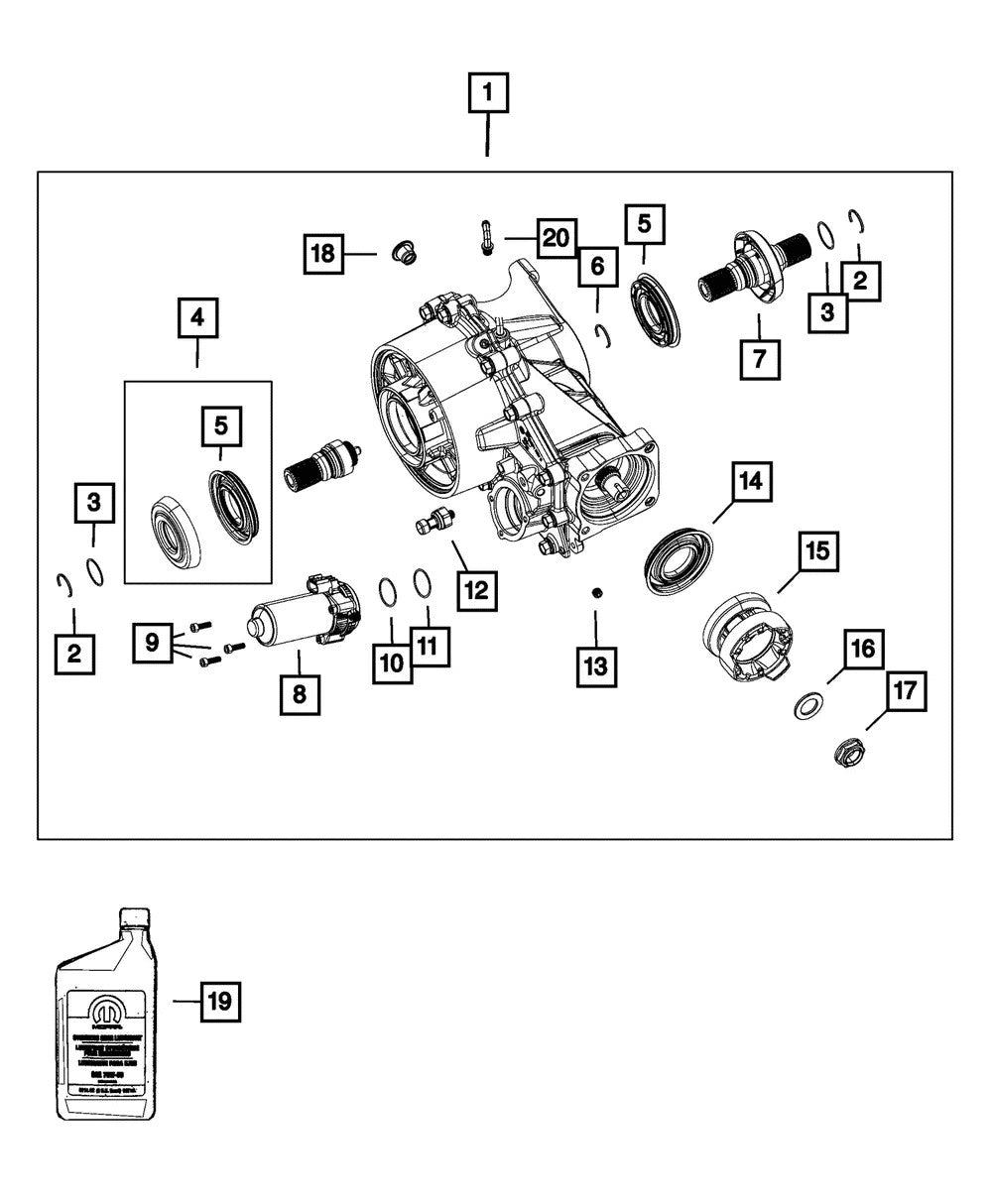 Rear axle differential bracket assembly for 2019-2022 for Jeep Cherokee 3.73 scale. Q