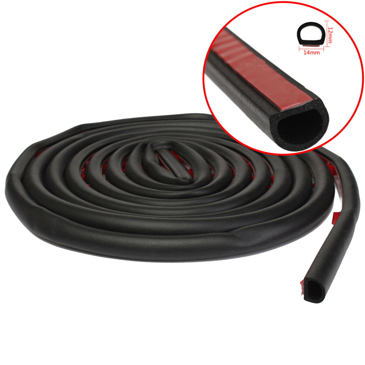 General Motors D-type door rubber weather seal hollow area waterproof 4m