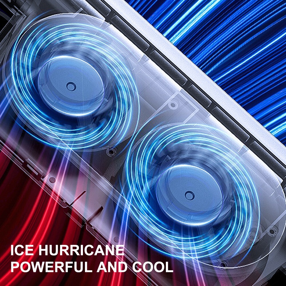 Car Rear Fan 360Degree Adjustable 3 Head Air Fan 3 Speeds For Car RV Sedan Black v
