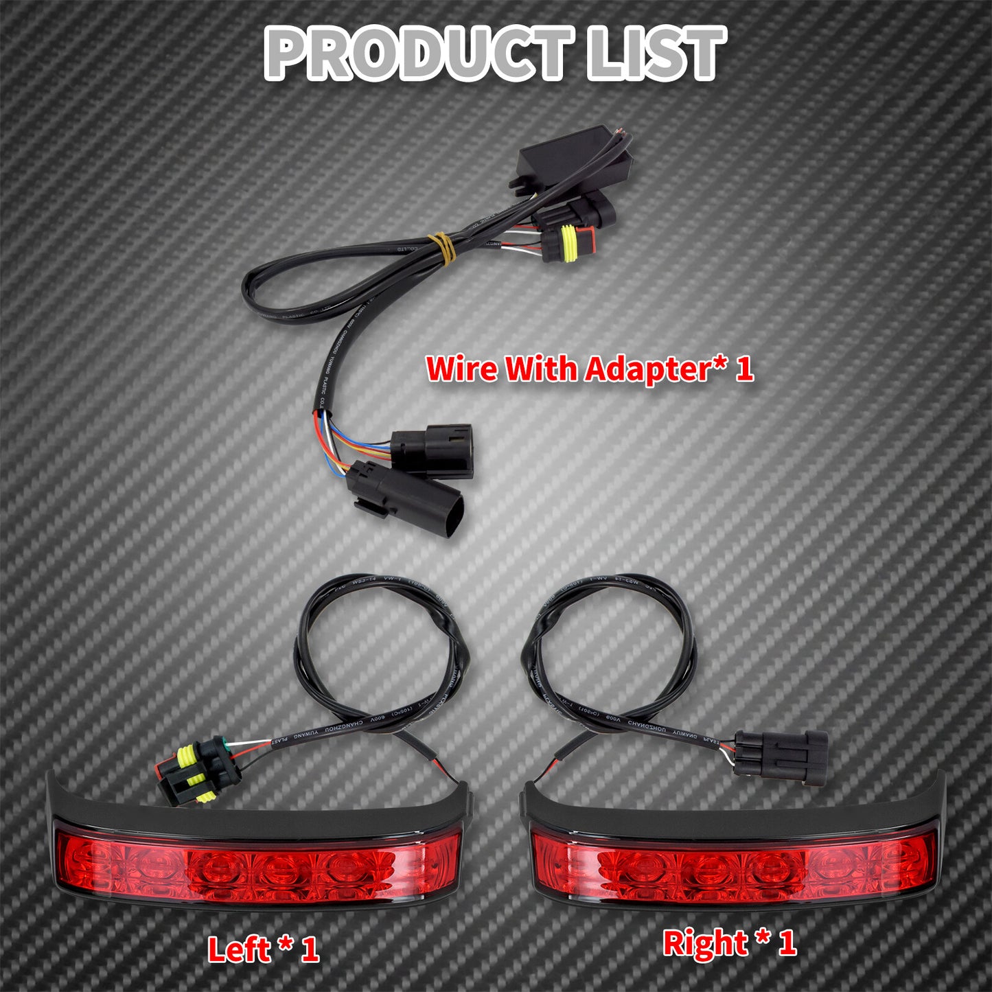 LED Saddlebag Running Turn Signal Brake Hazard Light Fit for Harley Touring 2014 Q