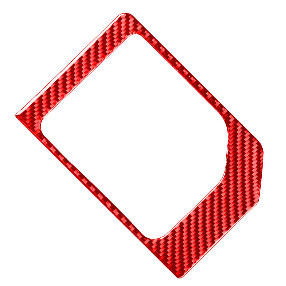1pcs Carbon Fiber Red Gear Shift Panel Cover Trim for Toyota Tundra 2014-2021 15