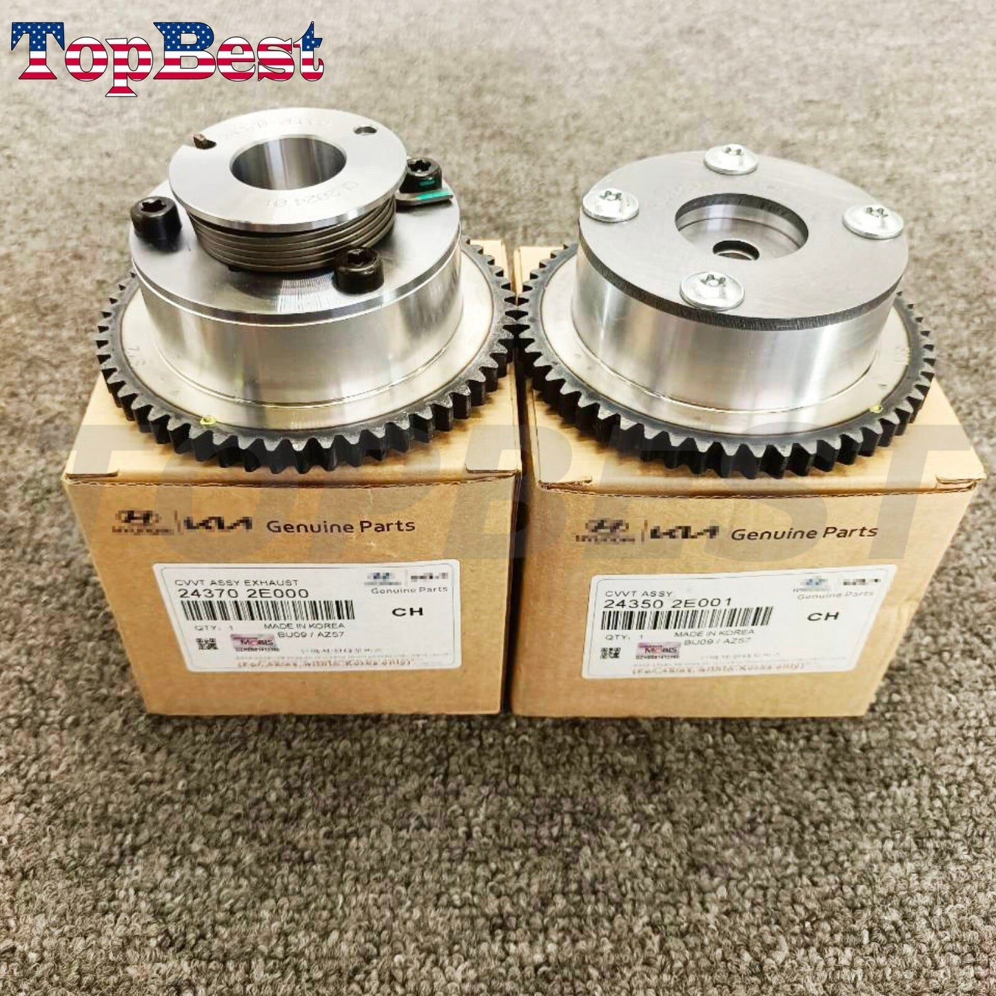 Timing chain kit for exhaust and intake CVVT gears suitable for Kia Soul and for Hyundai for Elantra 1.8L and 2.0L.