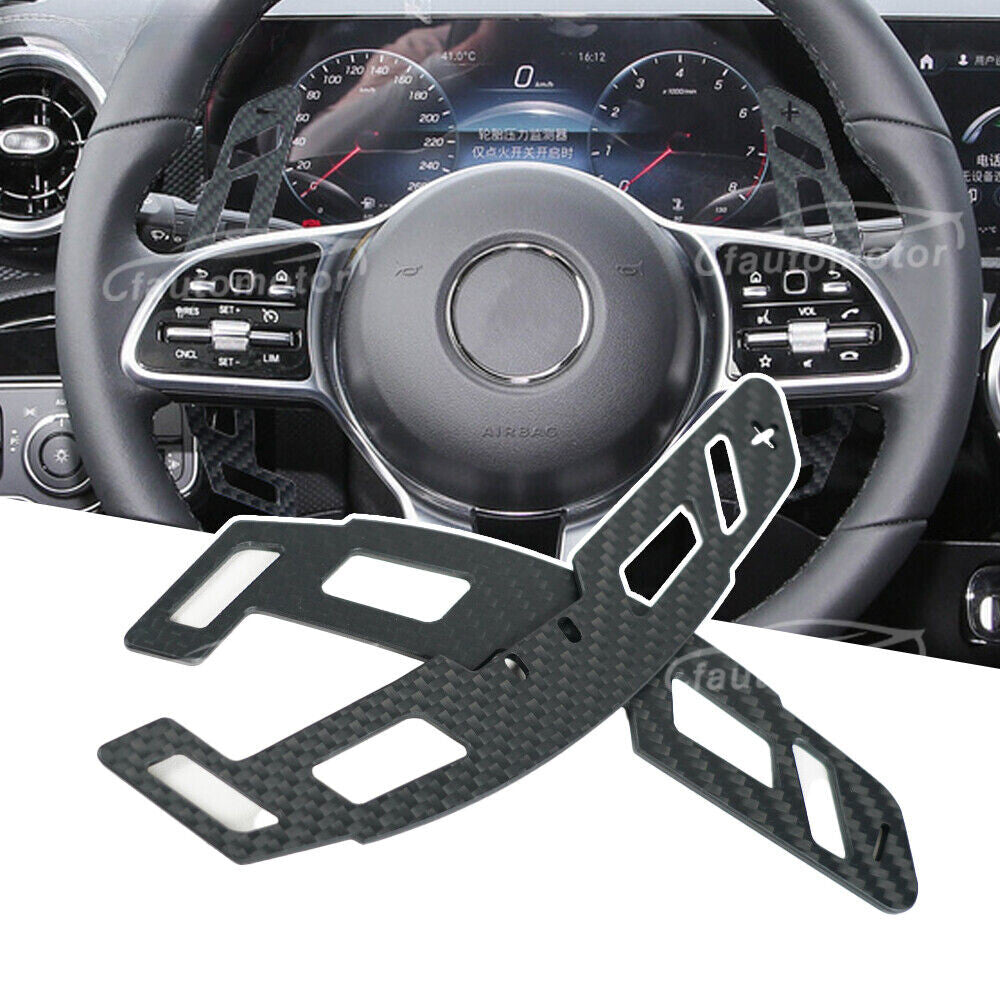 Magnetic Carbon Fiber Shift Paddles for 2016+ for Benz CLA GLE GLA GLS E Class