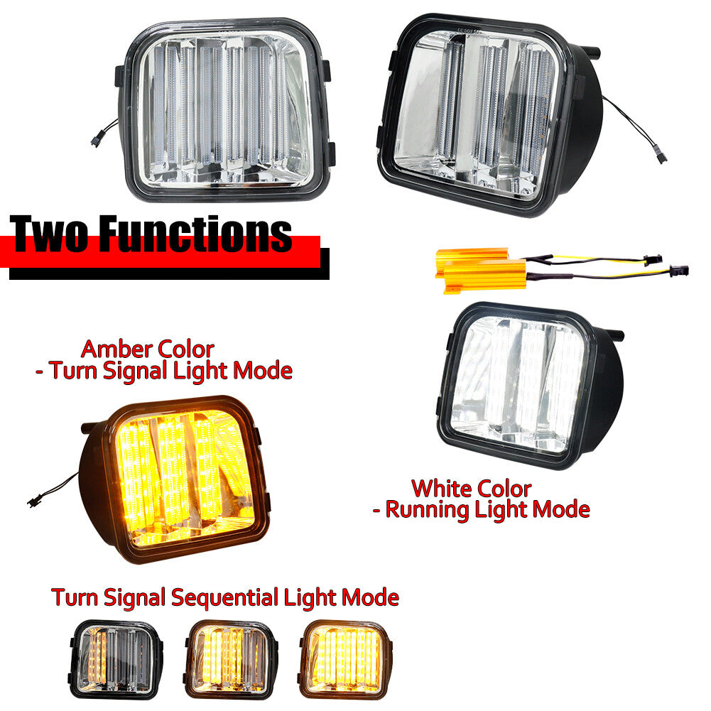 Suitable for the 2006-00 for Hummer H3 H3T transparent lens switch dynamic LED DRL signal light 2X- v