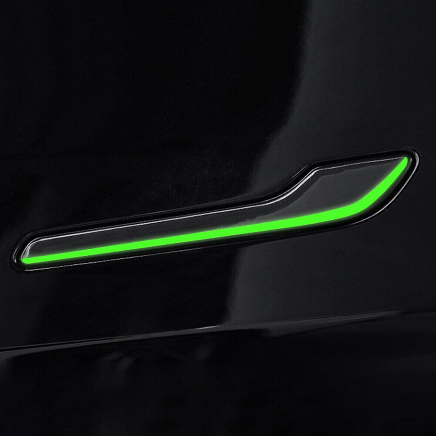 4X Anti-Scratch Car Door Handle Sticker Luminous for Tesla Model 3/Y 19-2022 AT