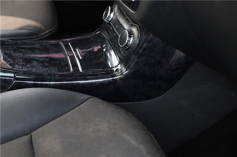 Gear Shift Both Side Cover Trim 2PCS for Mercedes-Benz B-Class 12-19 Black Wood