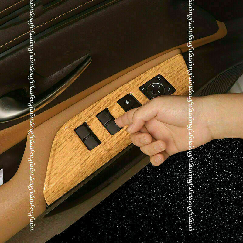 for Lexus ES350/300H 2019-2022 Wood Grain ABS Inner Window Switch Panel Cover 4P