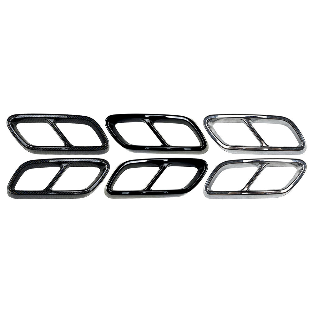Rear Exhaust Muffler Tail Pipe Cover Trim for Mercedes-Benz C-Class W206