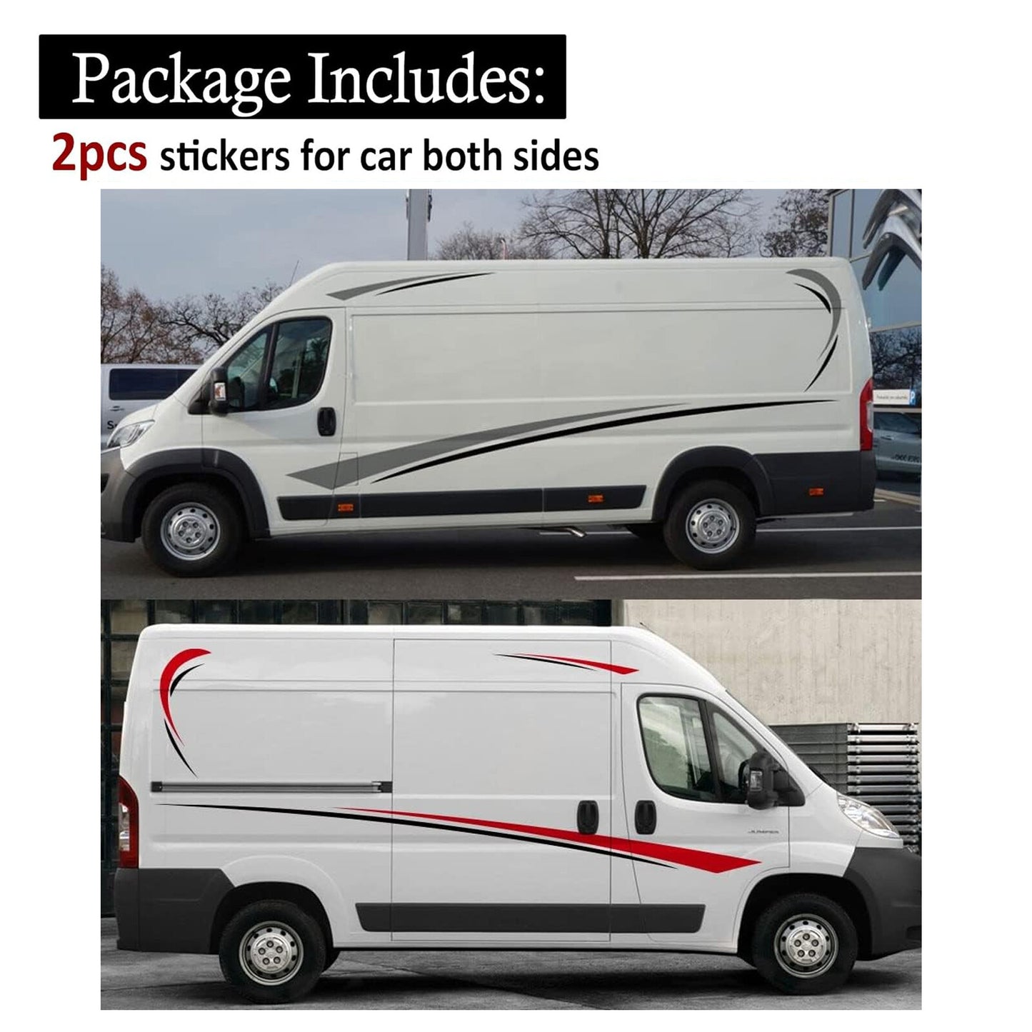 4.5m Side Stripes Graphics Vinyl Sticker Decal Car Camper RV Trailer Decal M6O1 Q