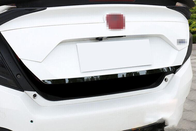 Steel for Honda for Civic 2016-2020 Black Rear Tailgate Trunk Lid Cover Trim 1pcs