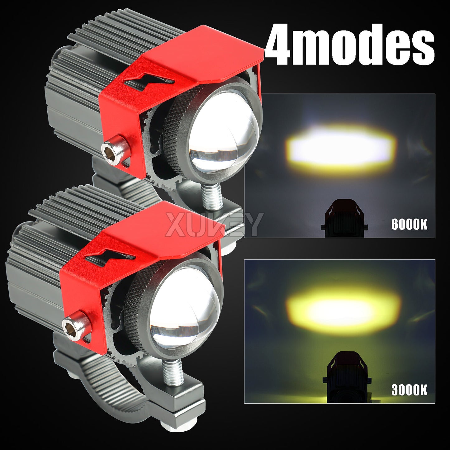 12-24V 32W LED Spot Light Waterproof Motorcycle Headlight Driving Fog Lamp White Q