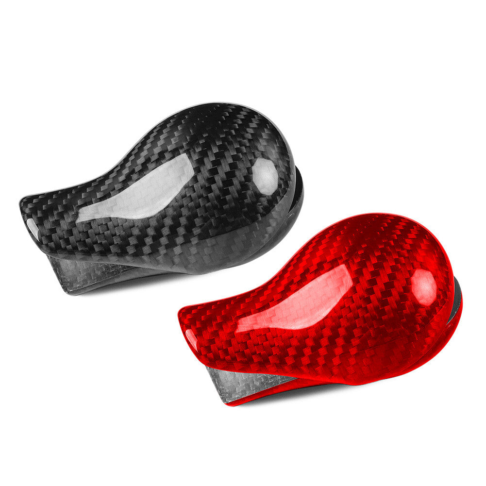 2Pcs Carbon Fiber Interior Gear Gear Shift Knob Cover Trim for Nissan 370Z Q