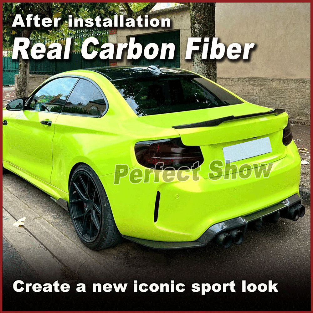 Fit for BMW F87 M2 M2C Coupe Real Carbon Fiber Rear Bumper Lip Diffuser Spoiler