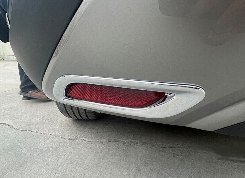 2X Chrome Rear Fog Light Lamp Frame Cover ABS for Lexus RX 350 350h 500h 2023-24