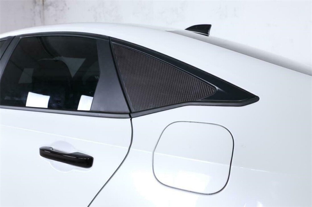2¡ÁCarbon Fiber Rear Window Triangular Glass Cover for Honda for Civic 11th 2022 2023