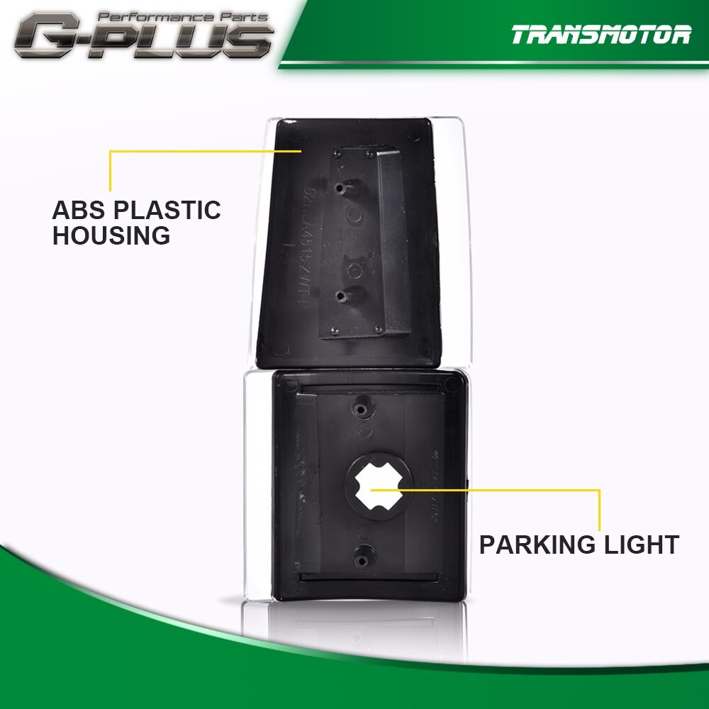 4 Pack Fits for CK C10 1500 2500 White Clear Corner Signal Side Marker Lights - v