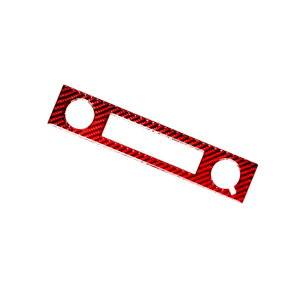 Red Carbon Fiber Front Door Control Cover Trim For Hilux 2015-2021 Type B v