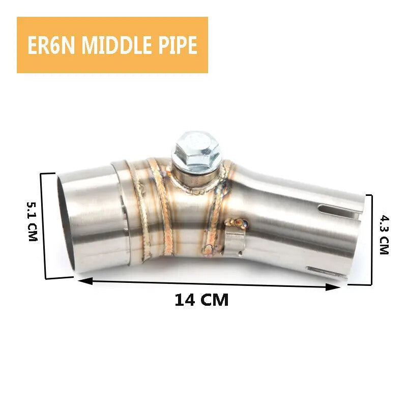 for Kawasaki ER6N 650F 650R Motorcycle Exhaust Pipe Slip On 51mm Mufflers