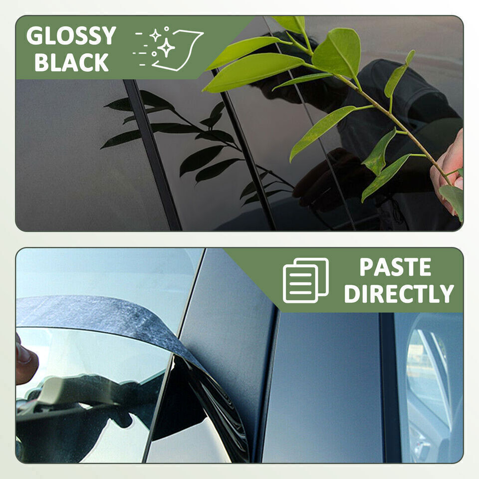 6P Piano Black Pillar Posts Door Window Molding Strip Trim for Kia Forte 2019-22