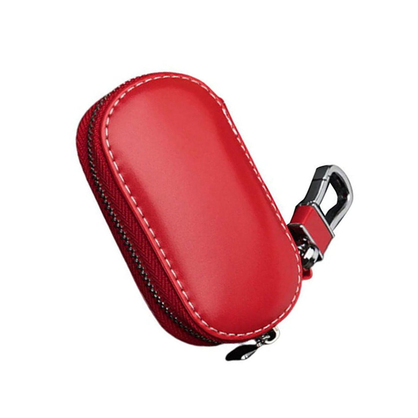 New Leather Car Remote Key Zipper Bag Auto Remote Cover Auto Accessories