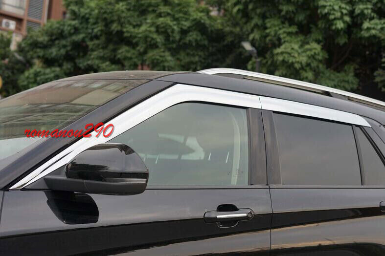 for Ford Explorer 20-24 silver Window Visor Vent Sun Shade Rain Guard Door Visor