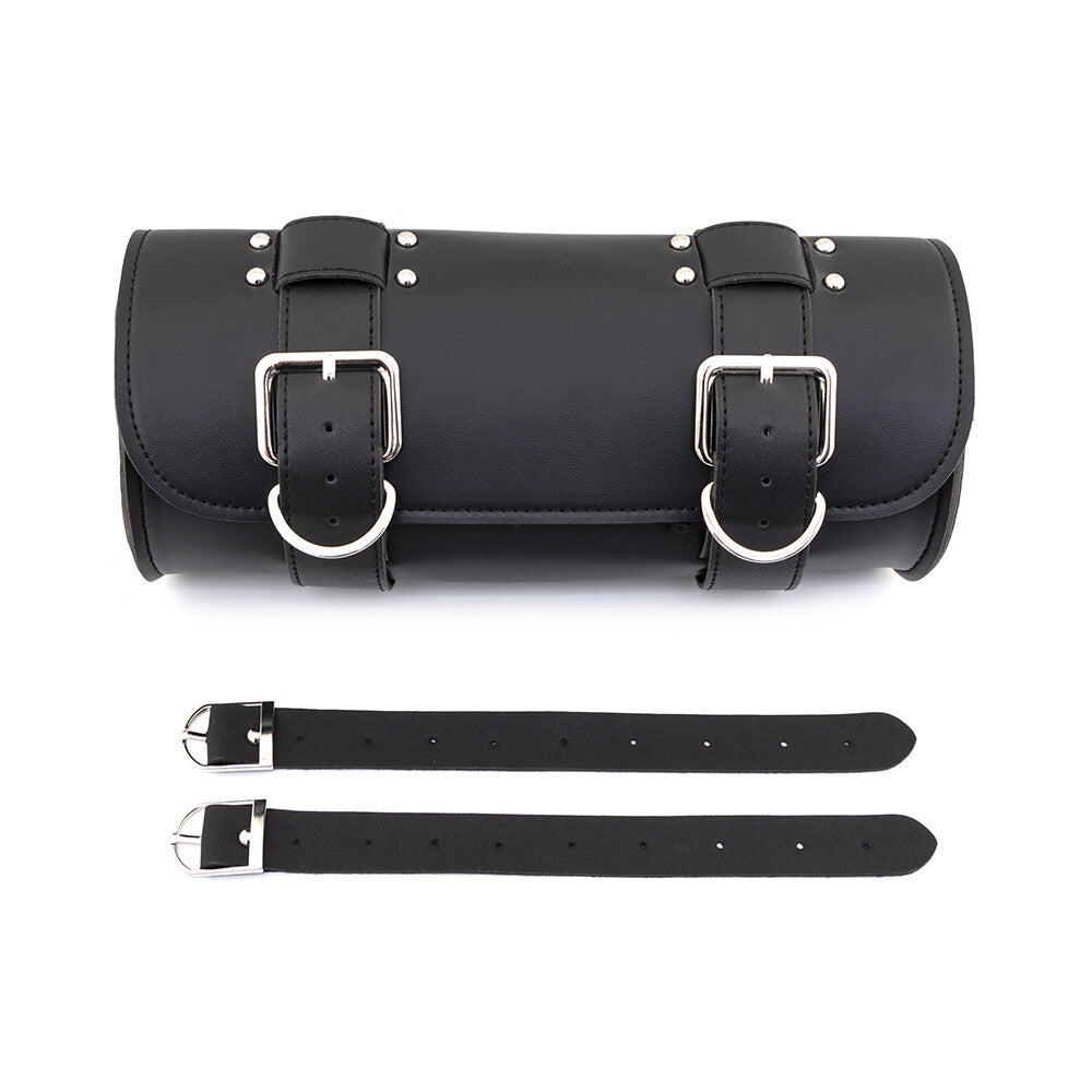 Black Round Front Fork Tool Bag SaddleBag Storage Pouch Luggage Handlebar Bag Q