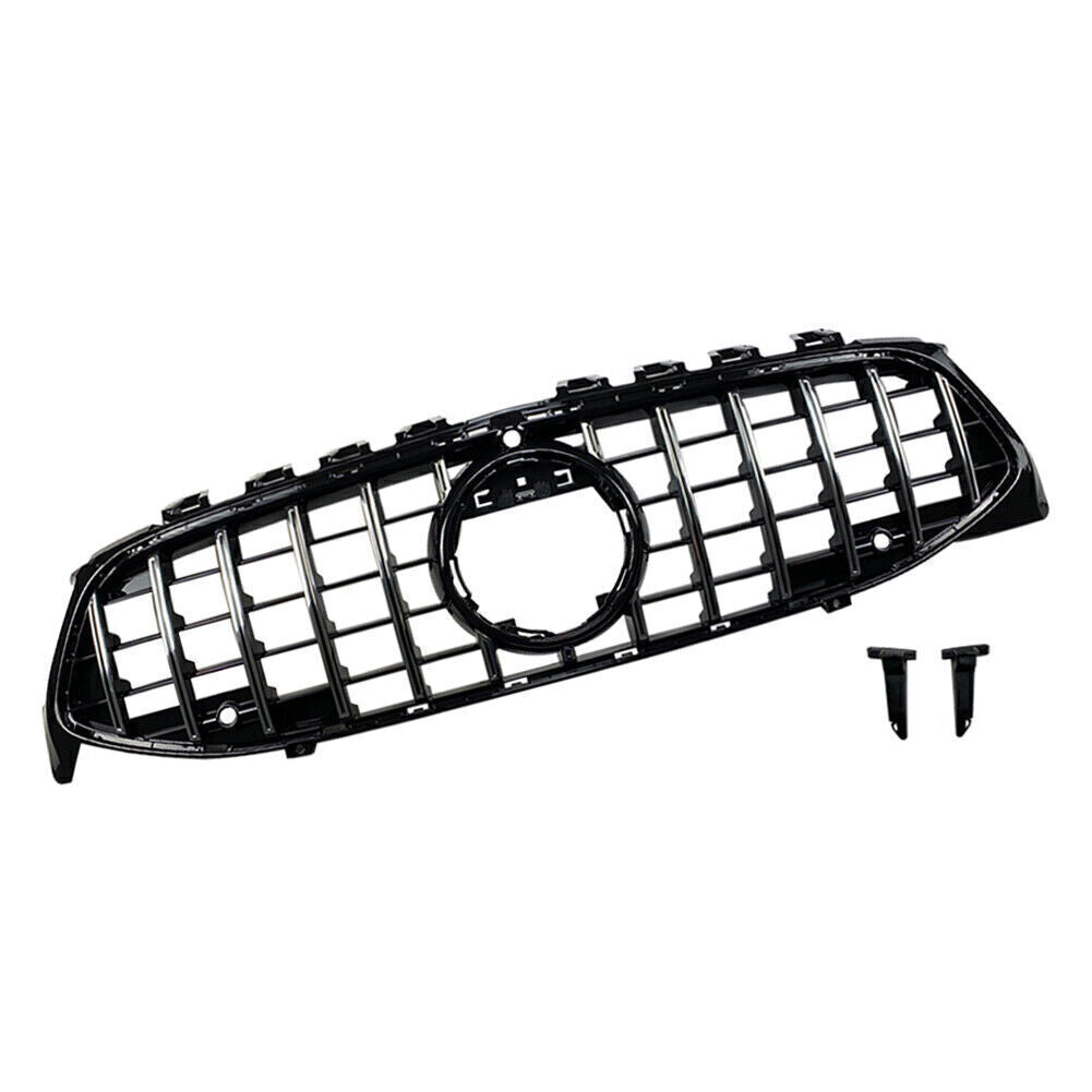 GT R Style Car Front Upper Grille Silver Fit for Mercedes-Benz CLA C118 CLA180 20-Up