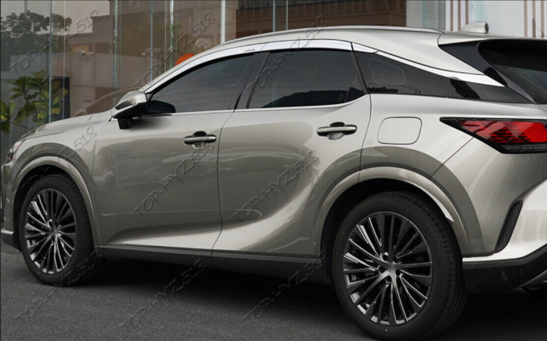 for Lexus RX 2023-2024 Chrome Window Wind Visors Sun Rain Guard Vent Deflectors