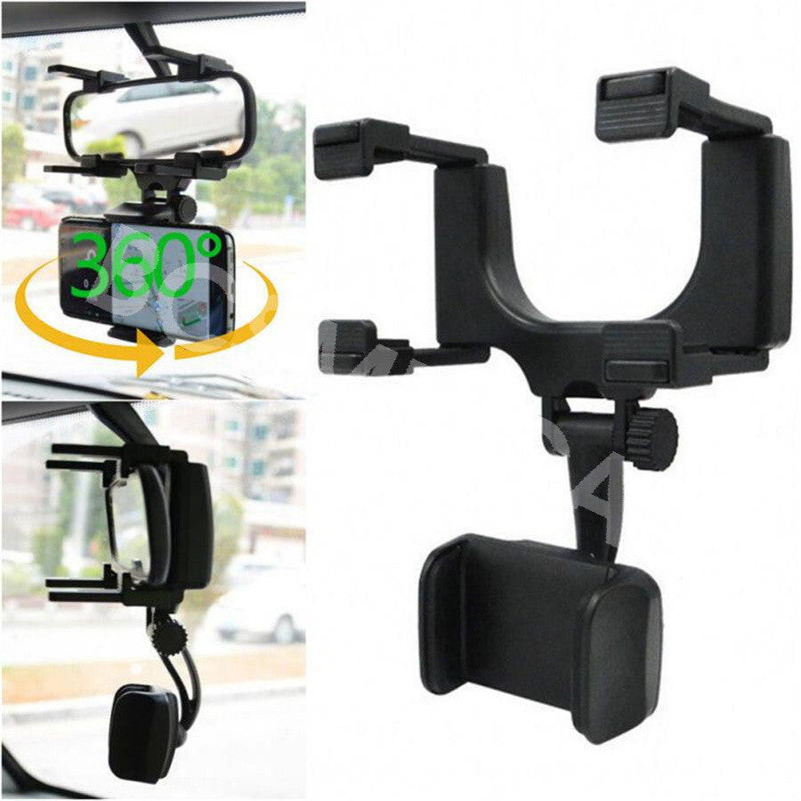 Phone Mount Car 360¡ã Accessory Rotatable Car Phone Holder Rearview Mirror Stand