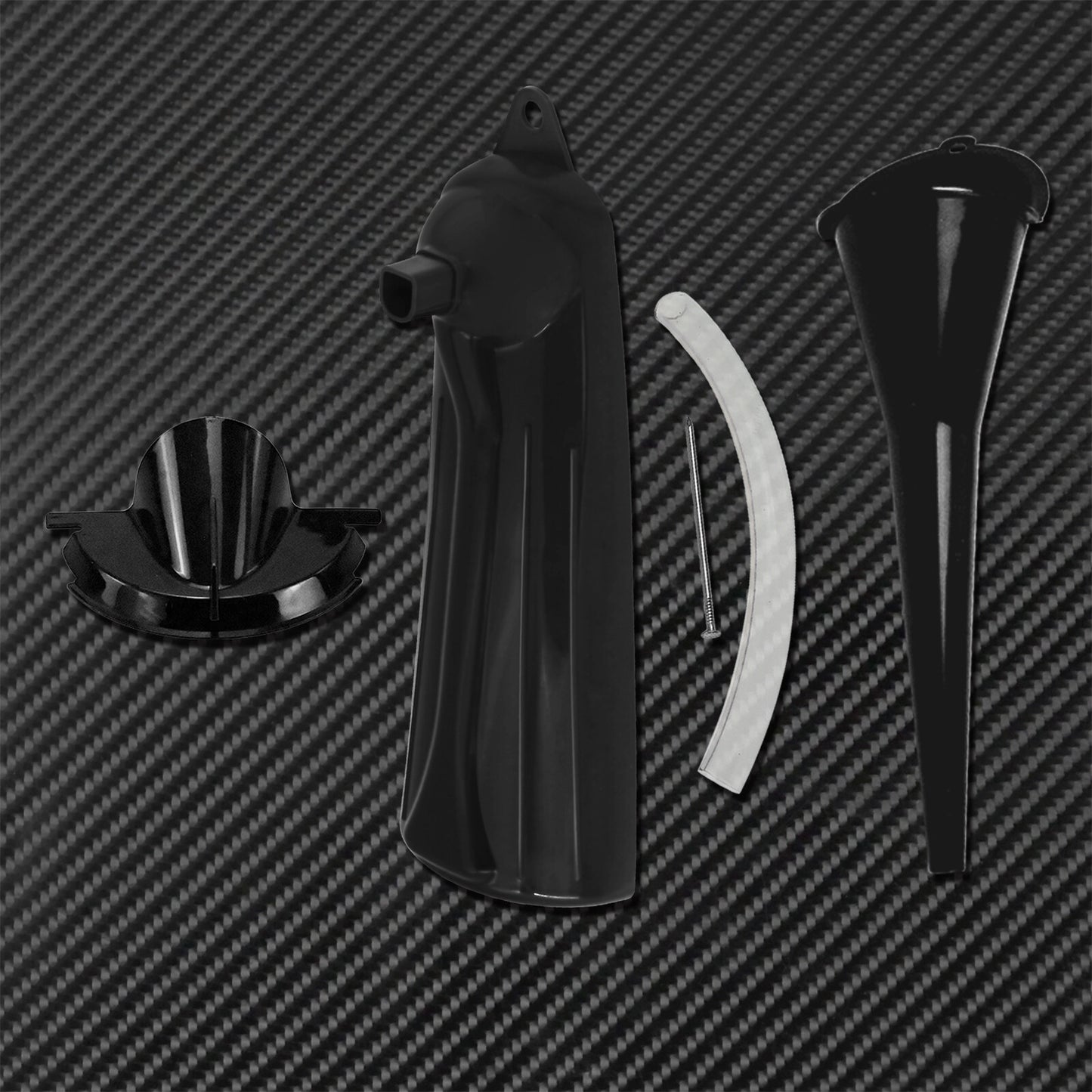 Primary Case + 9'' Car Neck Transmission Crankcase Fill Oil Funnel Set Black Q