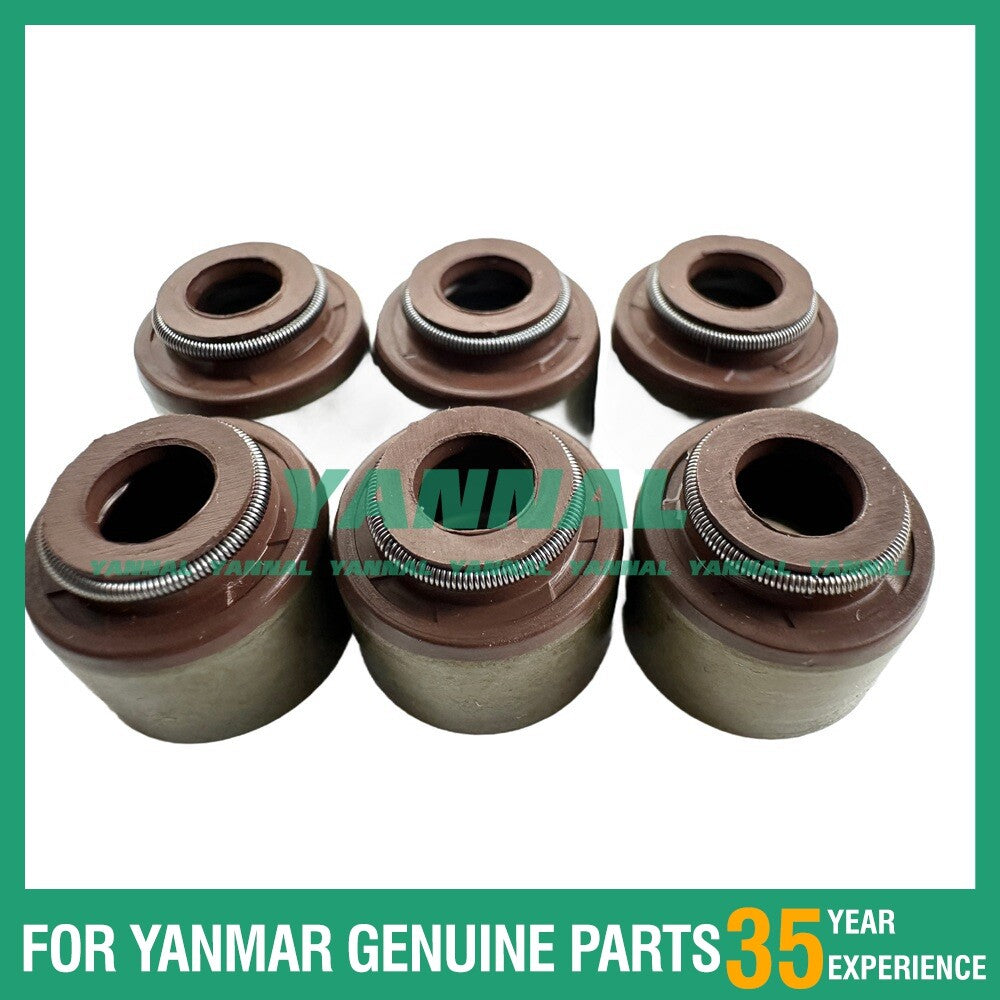 6-piece set of valve oil seals for S3L engine parts -
