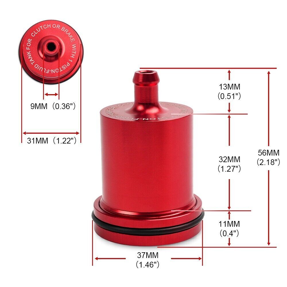 Universal Motorcycle Brake Clutch Master Cylinder Oil Fluid Reservoir Tank Cup Q