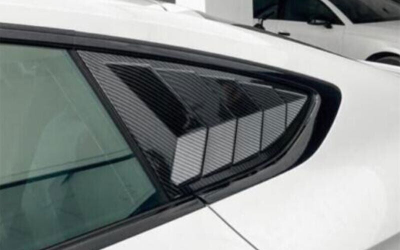 Window Scoop Louver for Audi A5 2017~2022 Carbon Fiber Side Vent 2PCS Cover Trim