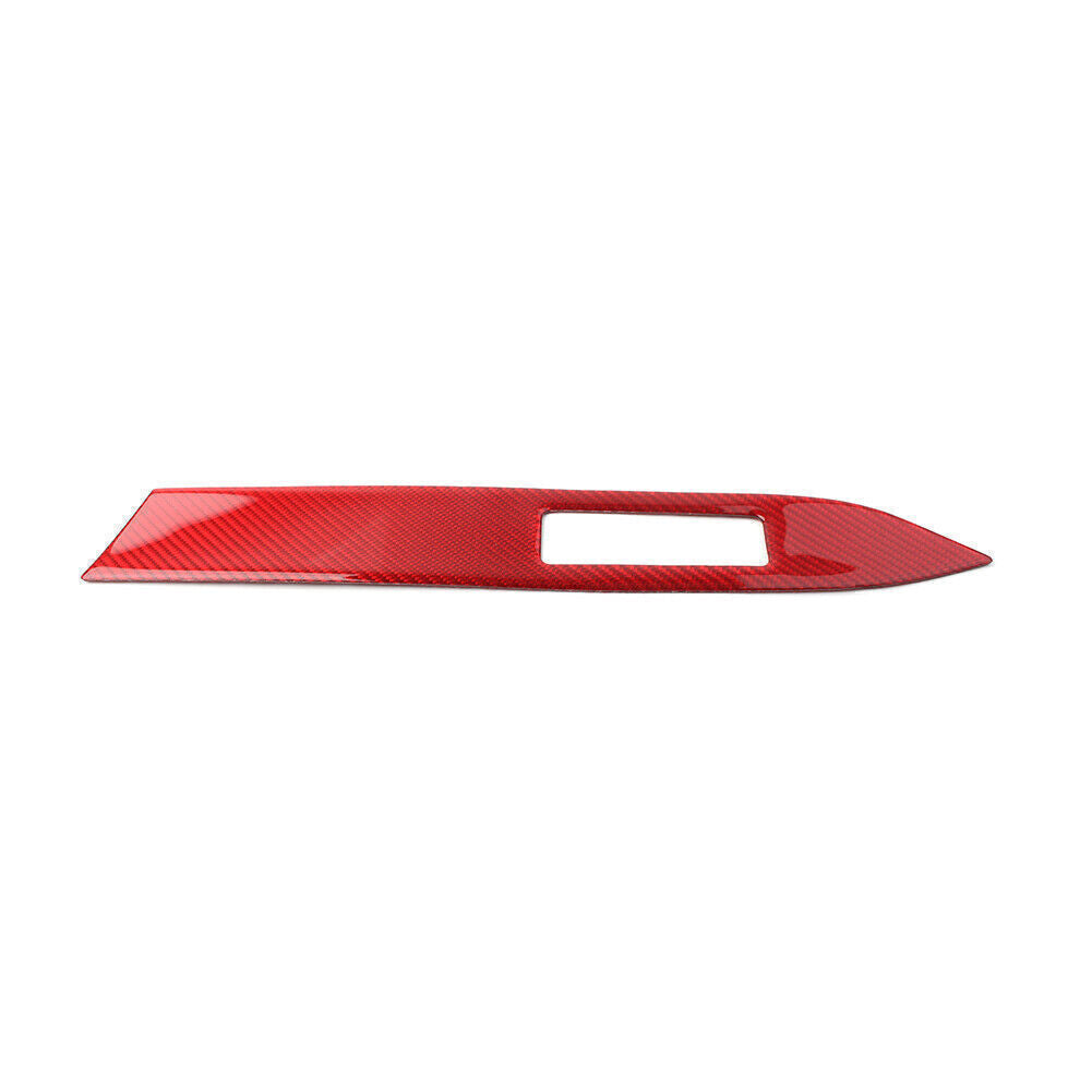 Red Carbon Fiber Copilot Dashboard Panel Cover Trim for ford for Mustang 2015-2019