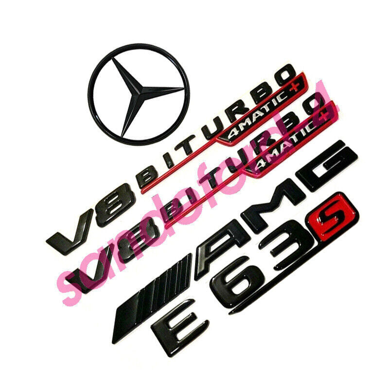 E63S AMG V8 BITURBO 4MATIC+ Star Badge Black Badge Combo Set for Mercedes W213