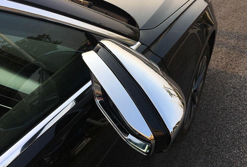for Audi A6 2019-2024 ABS Chrome Rear Side View Mirror Sun Rain Guard Frame Trim