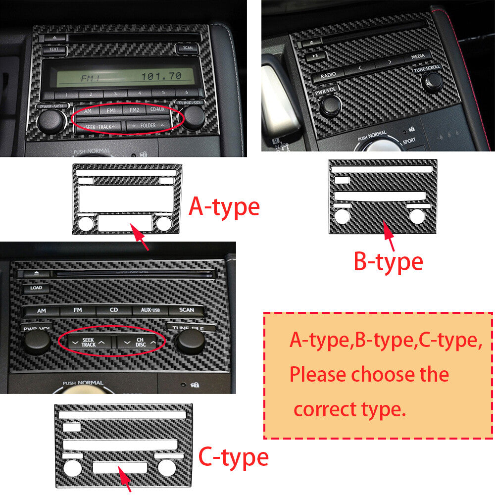 24Pcs Carbon Fiber for Lexus CT200h 2011-2017 Full Kits Interior Set Decor Trim