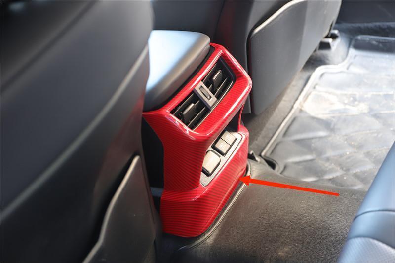 Rear Air Outlet Vent Frame Trim Interior 1X for Lexus for ES 18-21 Red Carbon Fiber